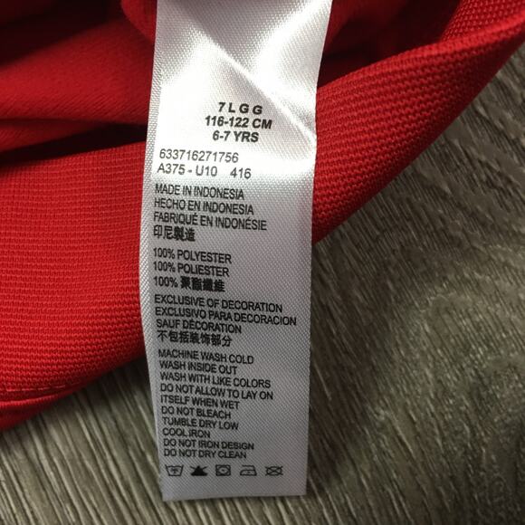 nike full zip up tricot track jacket in red black and grey size 7 boys NWT - Picture 4 of 8